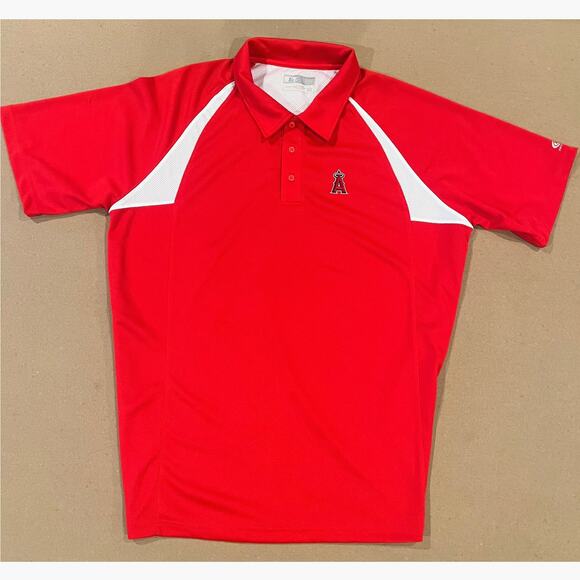 Los Angeles Angels MLB Performance Polo Shirt - Red/White - Size XL - Picture 1 of 2